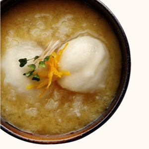 Rice Cake and Grated Daikon Miso Soup