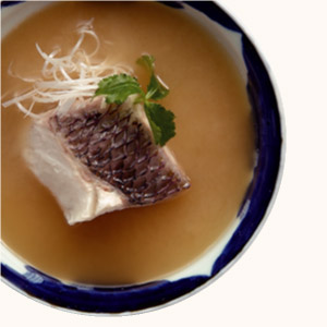 Sea Bream and Japanese Honeywort Miso Soup