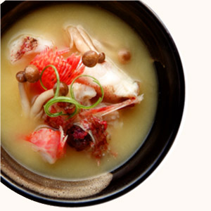 False Kelpfish and Shimeji Mushroom Miso Soup