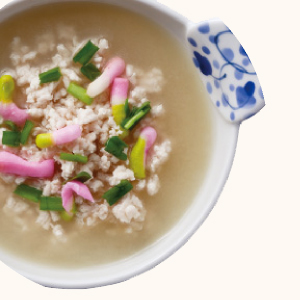 Minced Pork and Crafted Wheat Gluten Cake Miso Soup