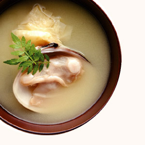 Fresh Tofu Skin and Hard Clam Miso Soup