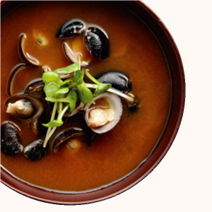 Freshwater Clam and White Radish Sprout Miso Soup