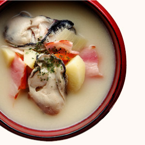 White Miso Oyster Chowder