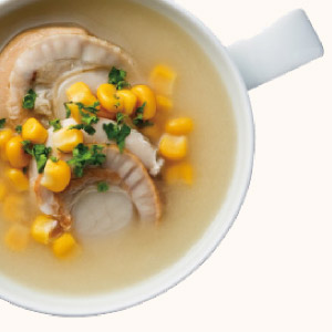 Scallop and Sweet Corn Miso Soup