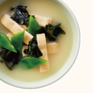 Deep-fried Tofu and Jumbo Green Bean Miso Soup