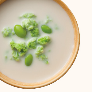 Green Soybean Miso Soup with Soymilk