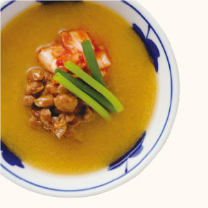 Natto Miso Soup in the Korean Stew Style