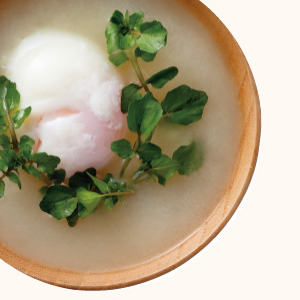 Soft-boiled Egg and Watercress Miso Soup