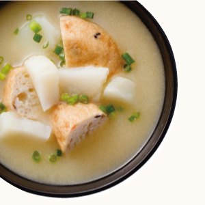 Potato and Deep-fried Vegetable Tofu Miso Soup