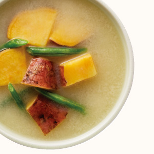 Anno Sweet Potato and Green Beans Miso Soup