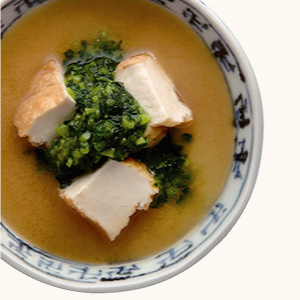 Spring Turnip and Thick Deep-fried Tofu Miso Soup