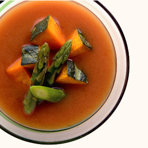 Asparagus and Pumpkin Miso Soup