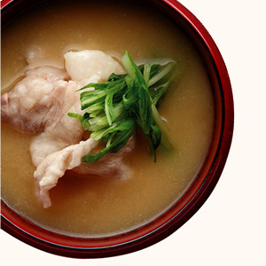 Potherb Mustard and Pork Miso Soup