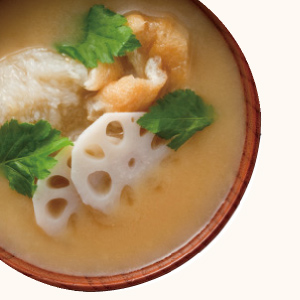 Grated Lotus Root Miso Soup