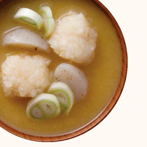Lotus Root Balls Miso Soup
