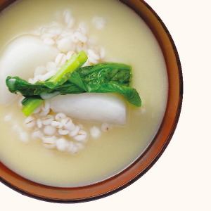 Barley and Turnip Miso Soup